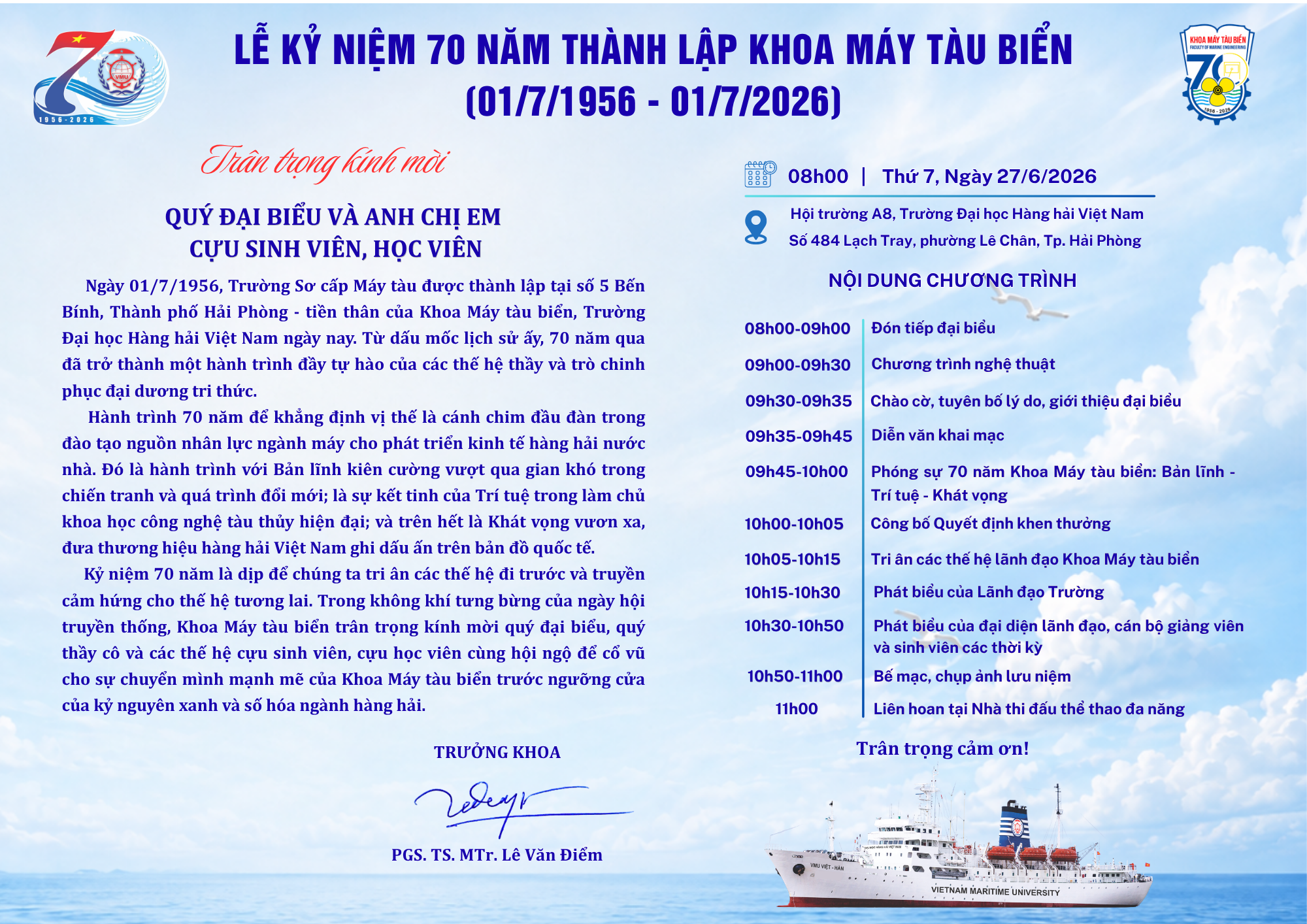 Banner Lễ kỷ niệm 70 năm